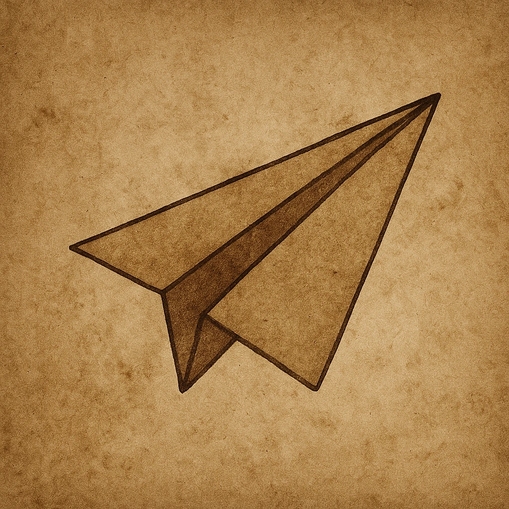 Our first paper plane